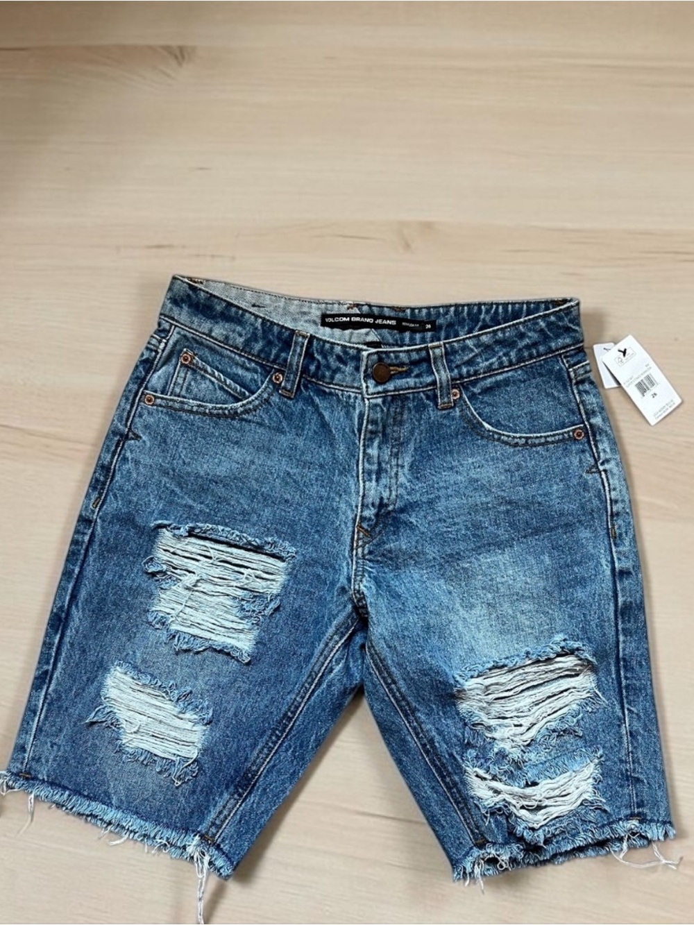 VOLCOM Brand Jean Super Stoned Bermuda Shorts(Size 26)
